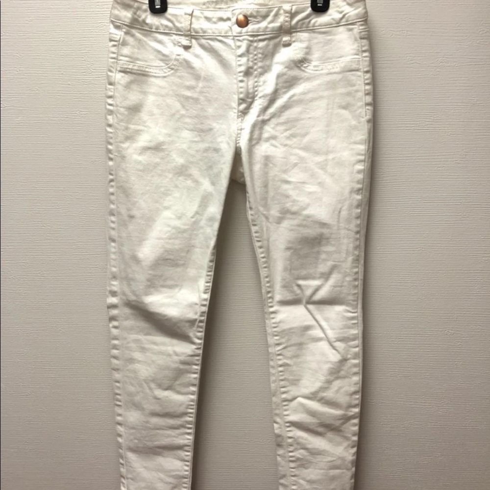 American Eagle White Skinny Jeans 12